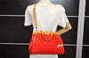 Authentic Louis Vuitton Vernis Brea MM 2Way Shoulder Hand Bag M91798 Red 3442K