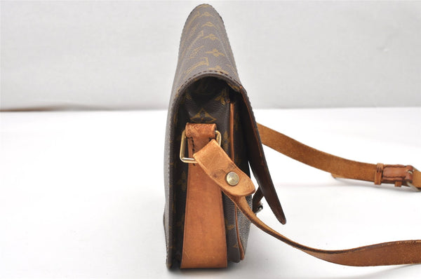 Authentic Louis Vuitton Monogram Cartouchiere MM Shoulder Bag Old Model 3446K