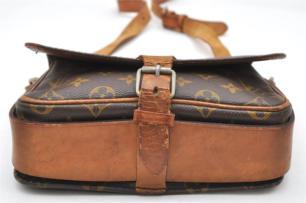 Authentic Louis Vuitton Monogram Cartouchiere MM Shoulder Bag Old Model 3446K