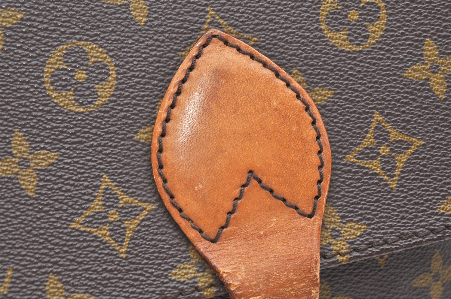 Authentic Louis Vuitton Monogram Cartouchiere MM Shoulder Bag Old Model 3446K