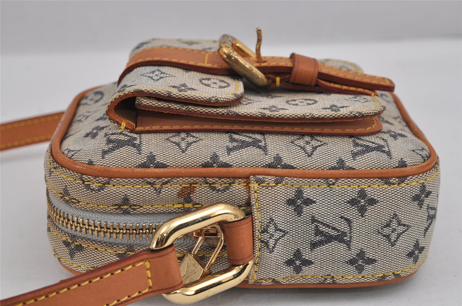 Authentic Louis Vuitton Monogram Mini Juliet PM Shoulder Bag M92005 Blue 3447J