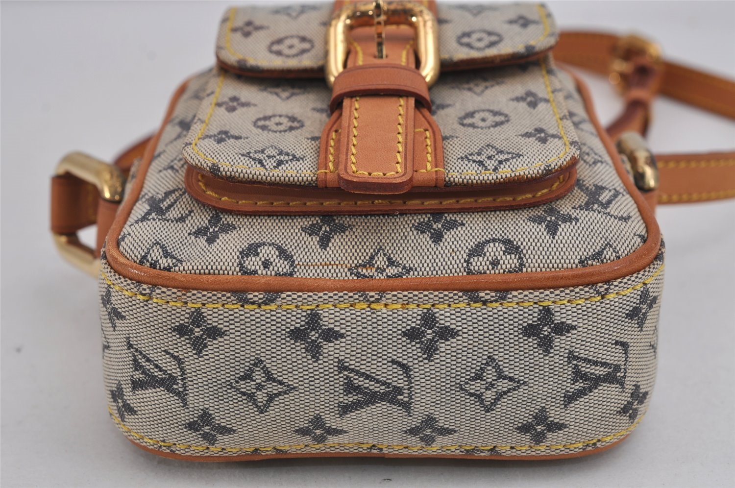 Authentic Louis Vuitton Monogram Mini Juliet PM Shoulder Bag M92005 Blue 3447J