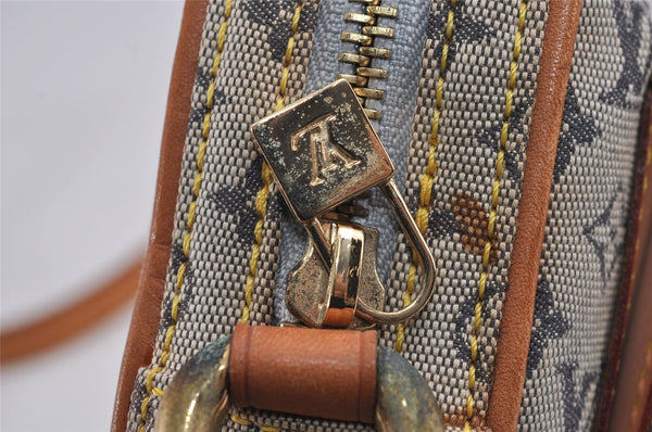 Authentic Louis Vuitton Monogram Mini Juliet PM Shoulder Bag M92005 Blue 3447J