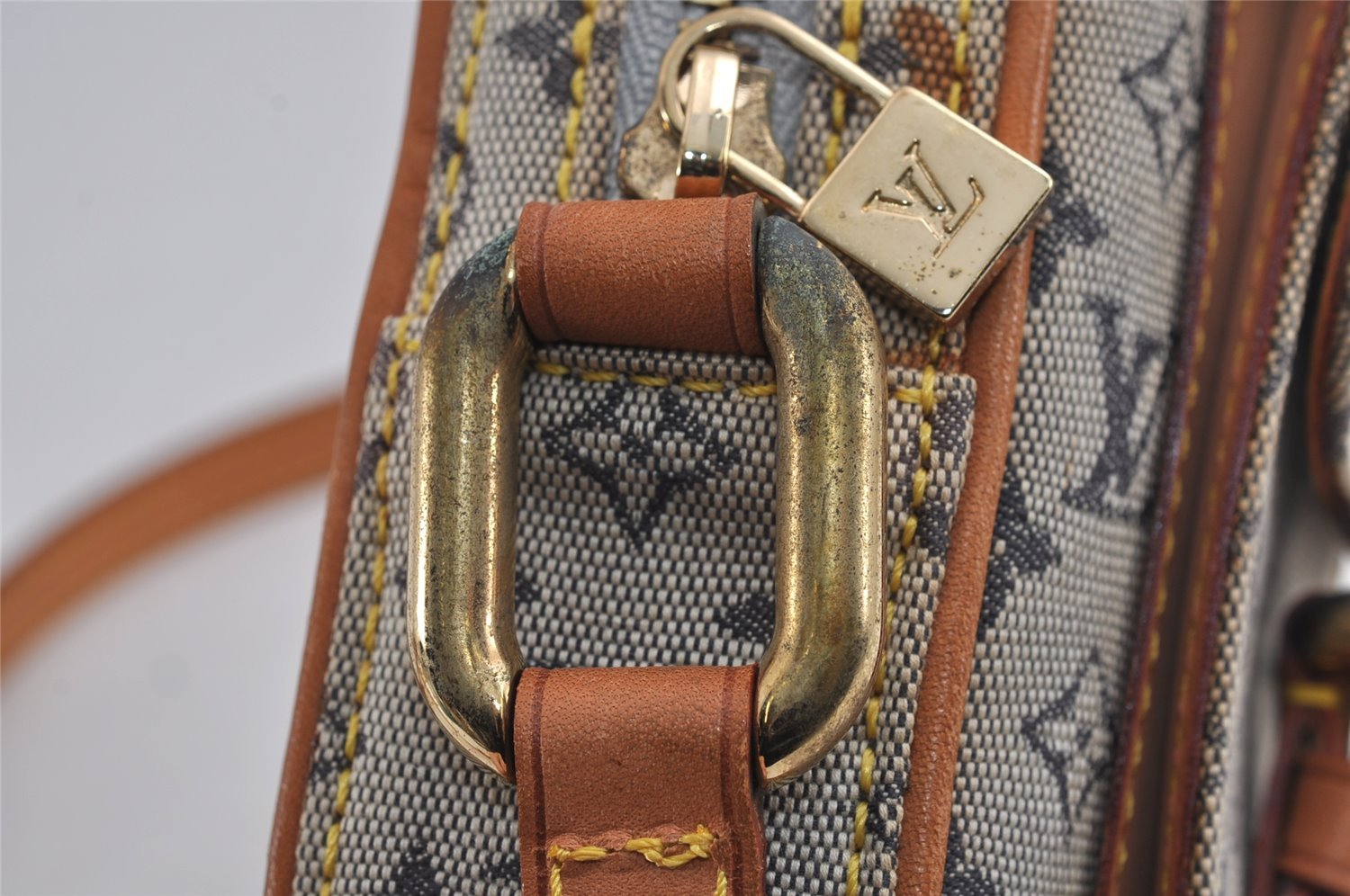 Authentic Louis Vuitton Monogram Mini Juliet PM Shoulder Bag M92005 Blue 3447J