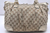 Authentic GUCCI Sukey 2Way Tote Bag GG Canvas Leather 247902 Brown 3447K
