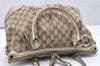 Authentic GUCCI Sukey 2Way Tote Bag GG Canvas Leather 247902 Brown 3447K