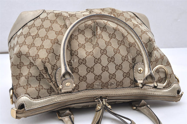 Authentic GUCCI Sukey 2Way Tote Bag GG Canvas Leather 247902 Brown 3447K