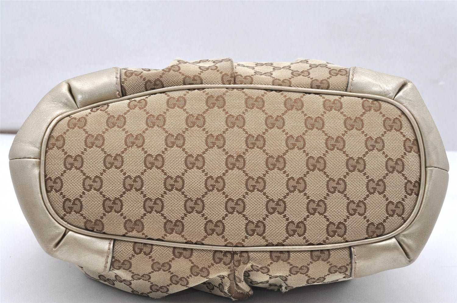 Authentic GUCCI Sukey 2Way Tote Bag GG Canvas Leather 247902 Brown 3447K