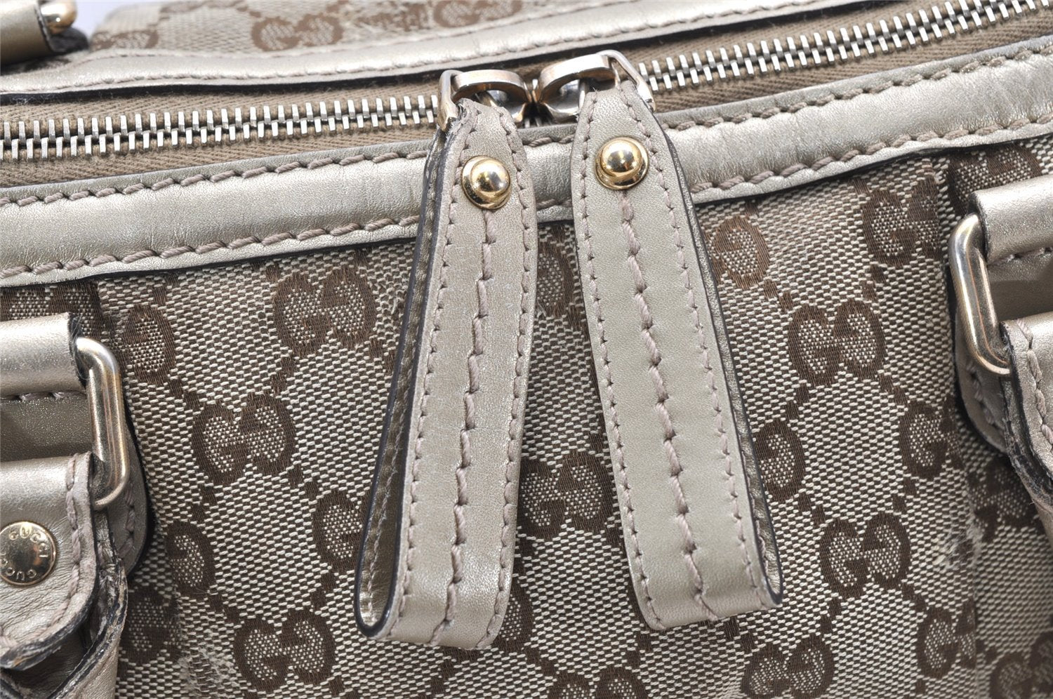 Authentic GUCCI Sukey 2Way Tote Bag GG Canvas Leather 247902 Brown 3447K