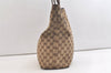 Authentic GUCCI Charmy Shoulder Tote Bag GG Canvas Leather 153009 Brown 3448K