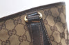 Authentic GUCCI Charmy Shoulder Tote Bag GG Canvas Leather 153009 Brown 3448K