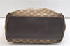 Authentic GUCCI Charmy Shoulder Tote Bag GG Canvas Leather 153009 Brown 3448K