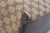 Authentic GUCCI Charmy Shoulder Tote Bag GG Canvas Leather 153009 Brown 3448K