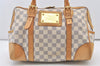 Authentic Louis Vuitton Damier Azur Berkeley Hand Boston Bag N52001 LV 3449J