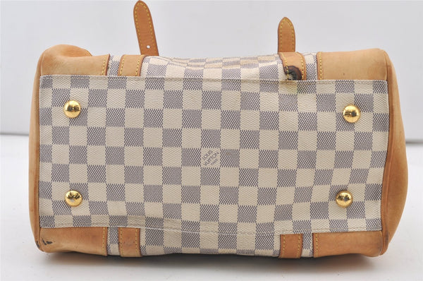 Authentic Louis Vuitton Damier Azur Berkeley Hand Boston Bag N52001 LV 3449J