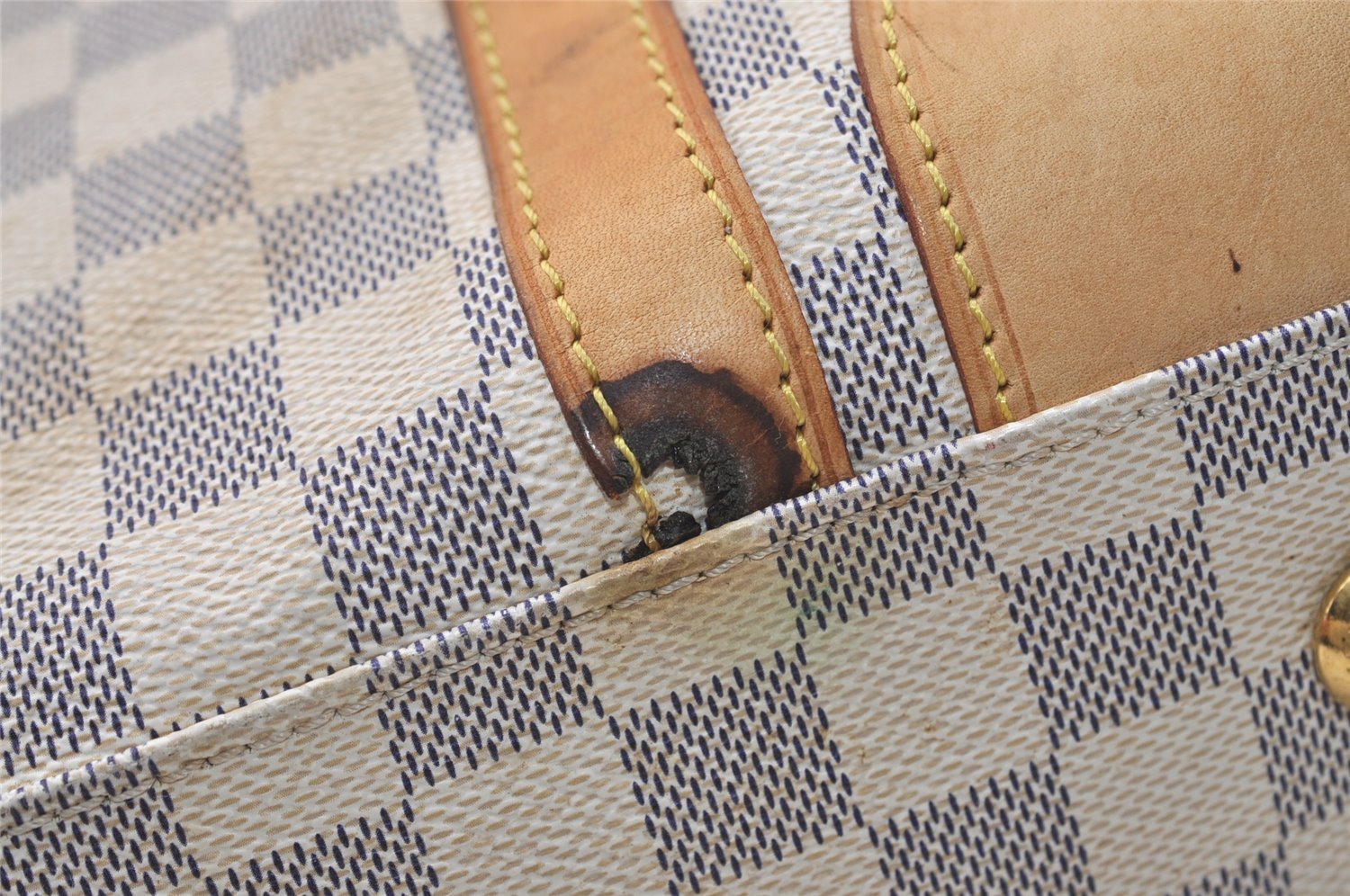 Authentic Louis Vuitton Damier Azur Berkeley Hand Boston Bag N52001 LV 3449J