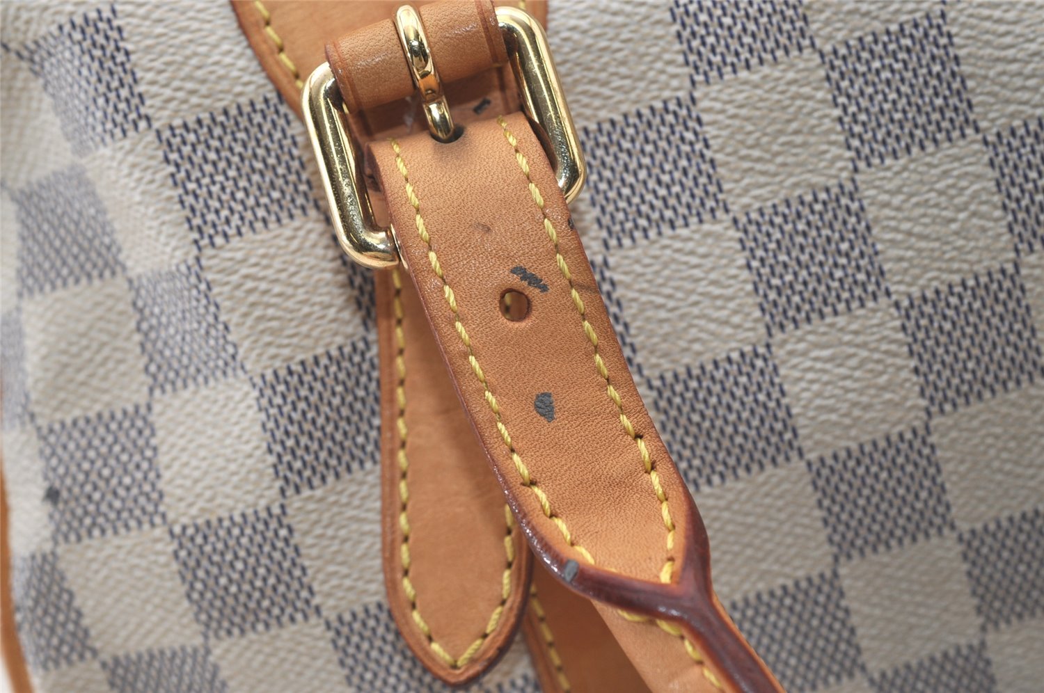 Authentic Louis Vuitton Damier Azur Berkeley Hand Boston Bag N52001 LV 3449J