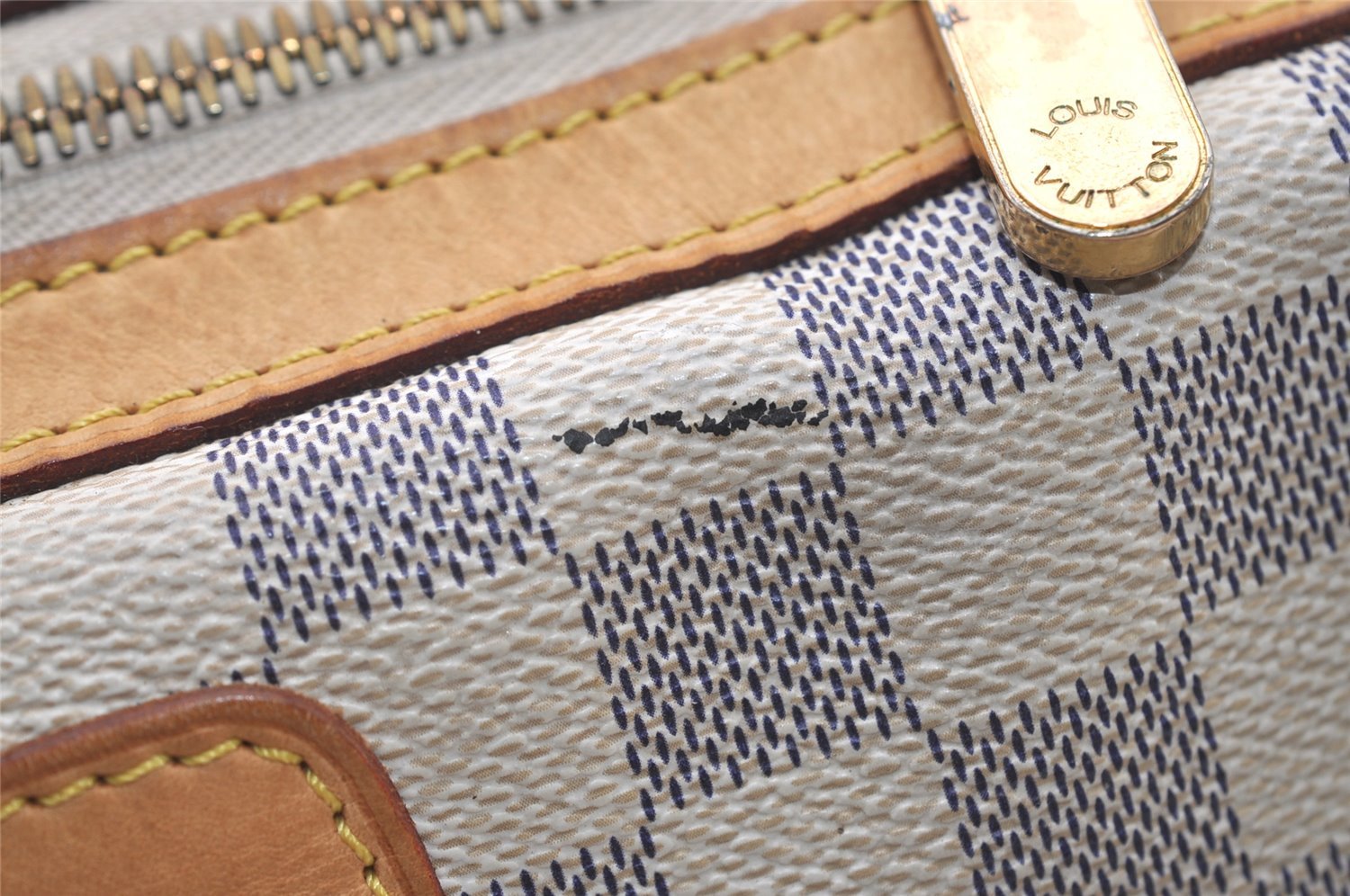 Authentic Louis Vuitton Damier Azur Berkeley Hand Boston Bag N52001 LV 3449J