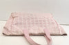Authentic CHANEL New Travel Line Shoulder Tote Bag Nylon Leather Pink 3449K