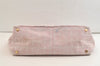 Authentic CHANEL New Travel Line Shoulder Tote Bag Nylon Leather Pink 3449K