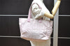 Authentic CHANEL New Travel Line Shoulder Tote Bag Nylon Leather Pink 3449K