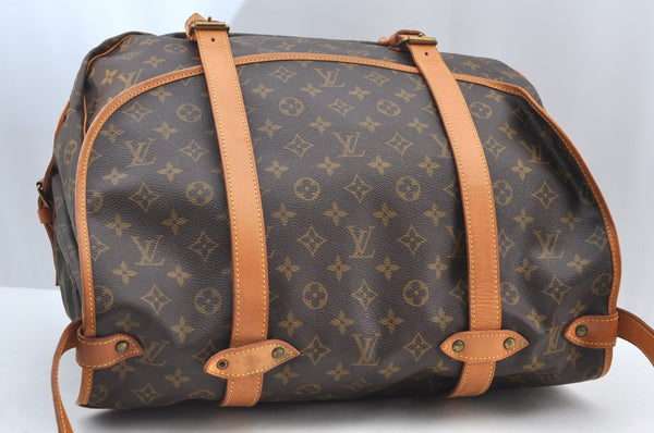 Authentic Louis Vuitton Monogram Saumur 43 Shoulder Cross Bag M42252 LV 3450J