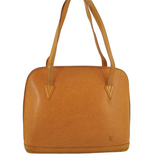 Authentic Louis Vuitton Epi Lussac Shoulder Tote Bag Yellow M52289 LV 3451J