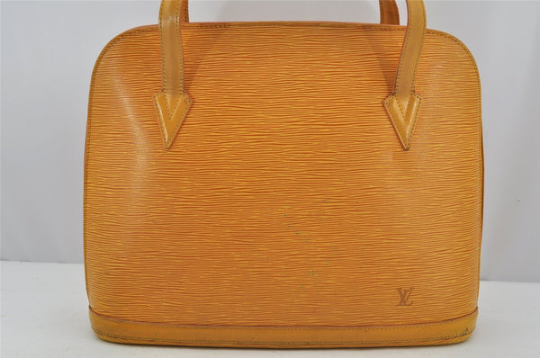 Authentic Louis Vuitton Epi Lussac Shoulder Tote Bag Yellow M52289 LV 3451J