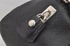 Authentic PRADA Vintage Canvas Leather Hand Boston Bag Purse Black 3451K