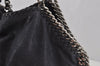 Authentic Stella McCartney Falabella 2Way Shoulder Hand Bag Leather Navy 3452J