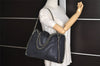 Authentic Stella McCartney Falabella 2Way Shoulder Hand Bag Leather Navy 3452J
