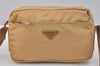 Authentic PRADA VELA Nylon Tessuto Leather Shoulder Cross Bag B9061 Beige 3452K