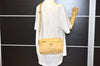 Authentic PRADA VELA Nylon Tessuto Leather Shoulder Cross Bag B9061 Beige 3452K