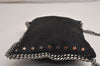 Authentic Stella McCartney Falabella Chain Shoulder Hand Bag Leather Black 3453J