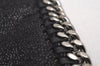 Authentic Stella McCartney Falabella Chain Shoulder Hand Bag Leather Black 3453J