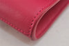 Authentic SAINT LAURENT Vintage Clutch Hand Bag Purse Leather Pink YSL 3455J