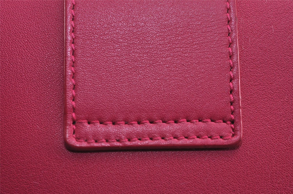 Authentic SAINT LAURENT Vintage Clutch Hand Bag Purse Leather Pink YSL 3455J