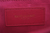 Authentic SAINT LAURENT Vintage Clutch Hand Bag Purse Leather Pink YSL 3455J