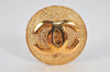 Authentic CHANEL Vintage Clip-On Earrings CC Logo Gold Plated 3455K