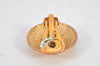 Authentic CHANEL Vintage Clip-On Earrings CC Logo Gold Plated 3455K