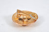 Authentic CHANEL Vintage Clip-On Earrings CC Logo Gold Plated 3455K