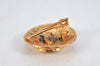 Authentic CHANEL Vintage Clip-On Earrings CC Logo Gold Plated 3455K
