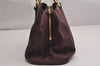 Authentic MIU MIU VITELLO DAINO Leather 2Way Hand Bag RR1945 Wine Red 3456J