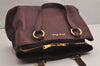 Authentic MIU MIU VITELLO DAINO Leather 2Way Hand Bag RR1945 Wine Red 3456J