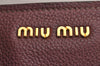 Authentic MIU MIU VITELLO DAINO Leather 2Way Hand Bag RR1945 Wine Red 3456J