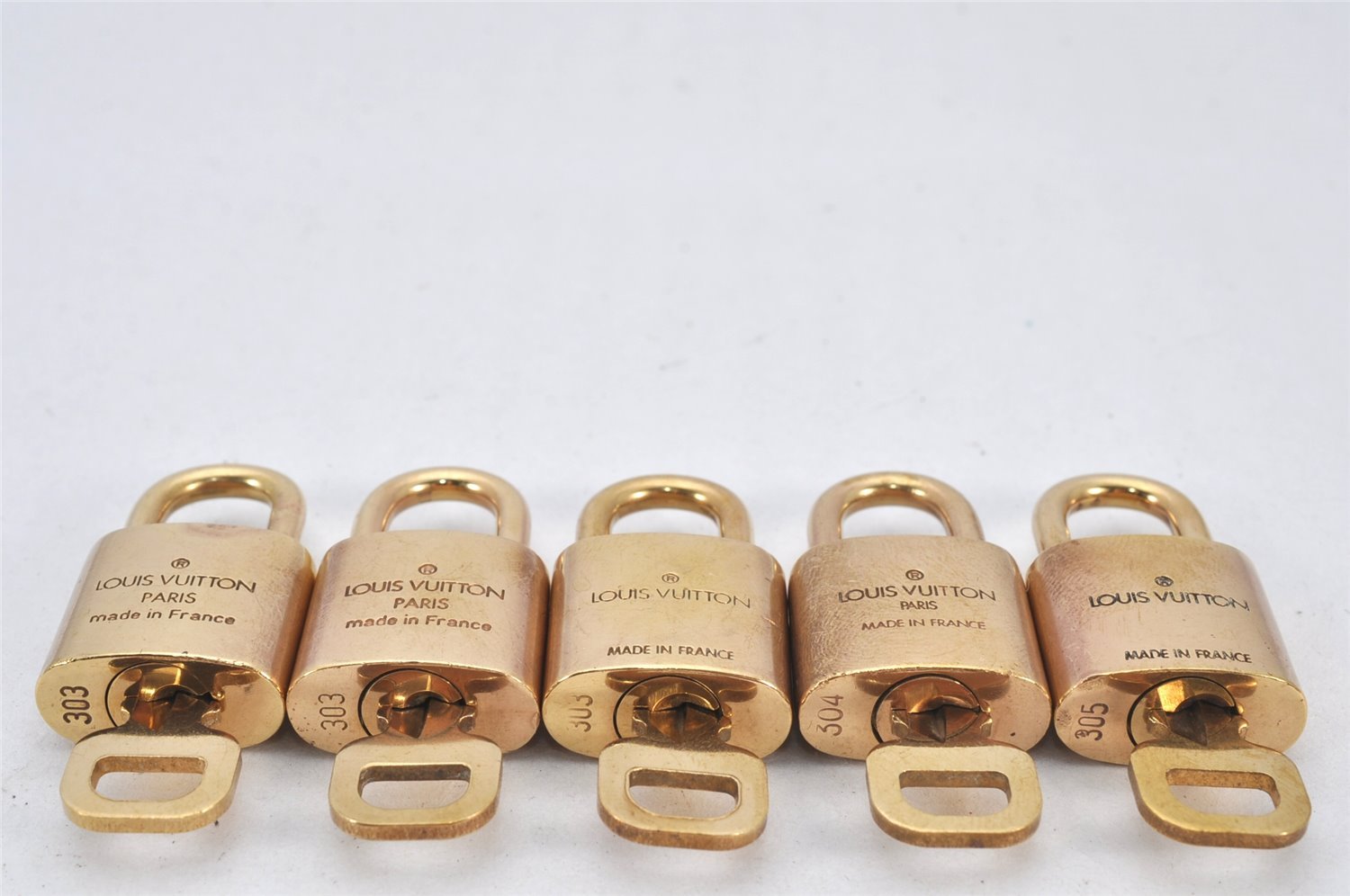 Authentic Louis Vuitton Padlock & Keys 10Set LV 3456K