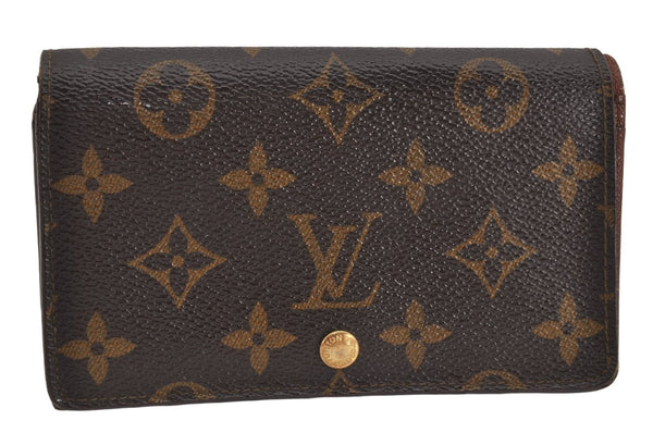 Auth Louis Vuitton Monogram Porte Monnaie Billets Tresor Wallet M61730 LV 3458K