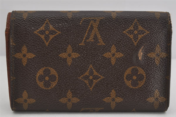 Auth Louis Vuitton Monogram Porte Monnaie Billets Tresor Wallet M61730 LV 3458K