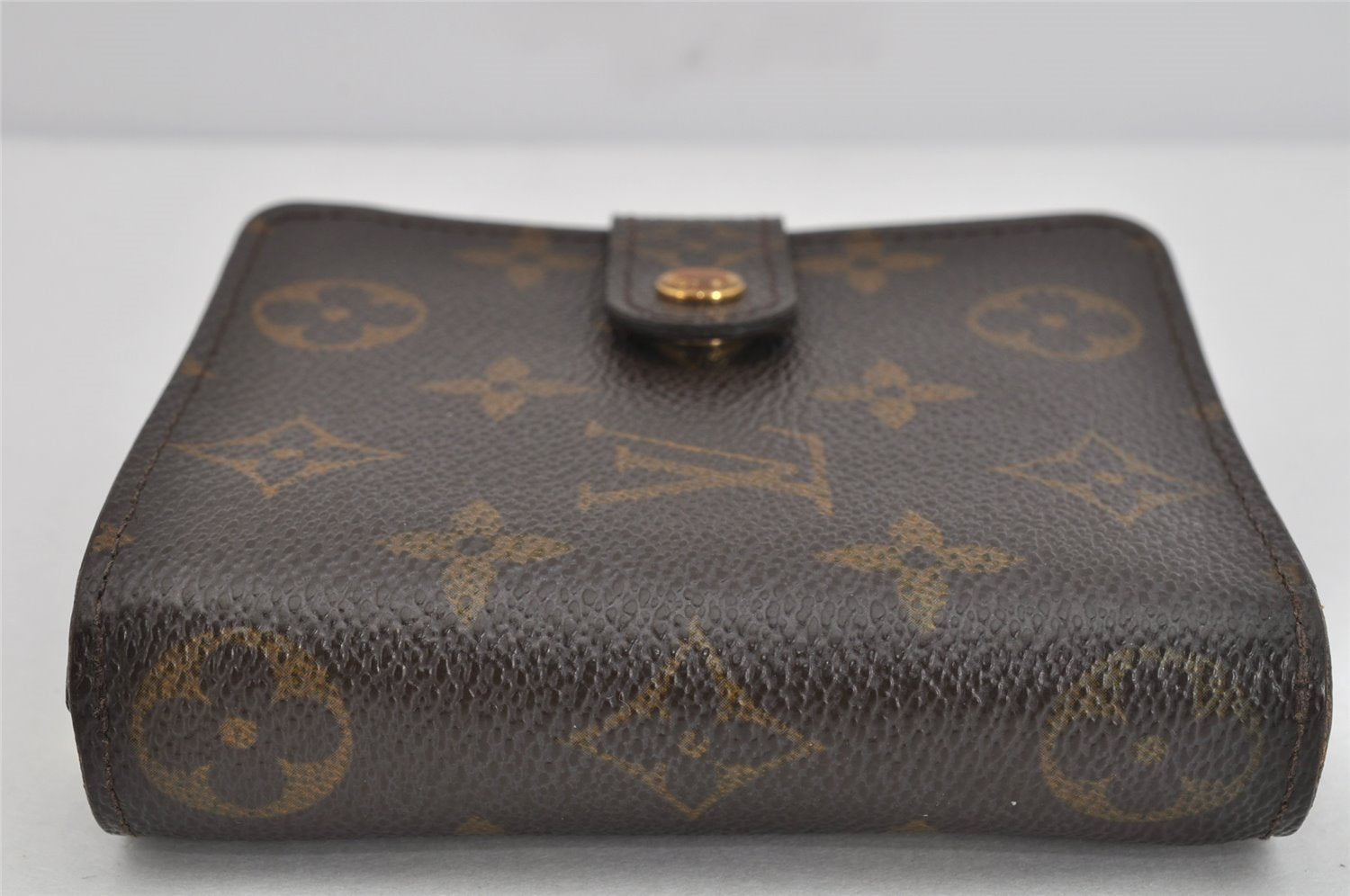 Authentic Louis Vuitton Monogram Compact Zip Bifold Wallet Purse M61667 LV 3459K