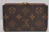 Auth Louis Vuitton Monogram Porte Monnaie Billets Viennois M61663 Wallet 3460K